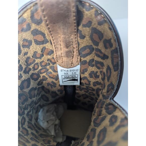 Smoky Mountain Brown Leather Western Cowboy  Boots Kids Size 3 Youth Square Toe - Picture 8 of 12